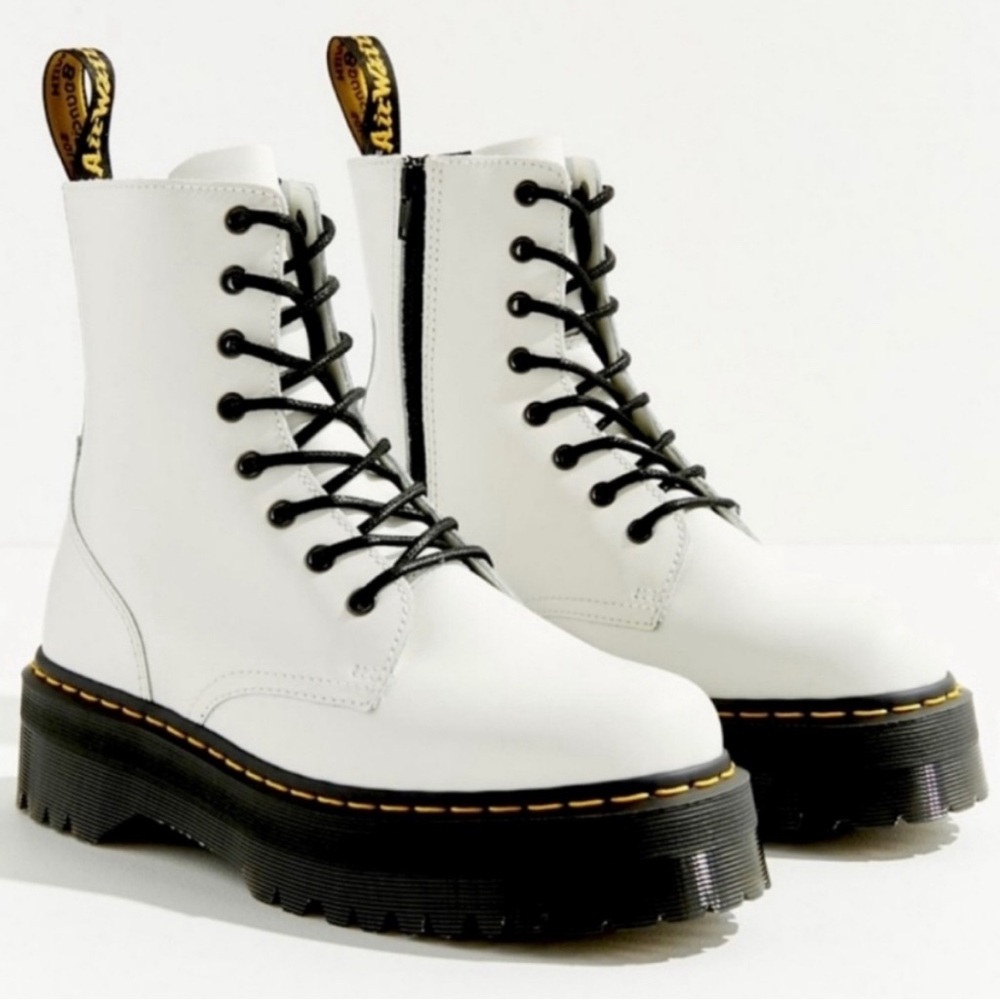 🆕  Platform | Dr. Marten | White Jadon Combat Boots | Size 7